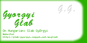 gyorgyi glab business card